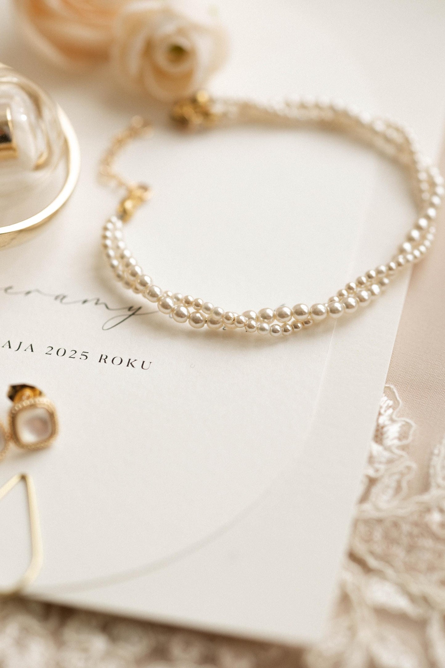 Constanze - pearl wedding bracelet