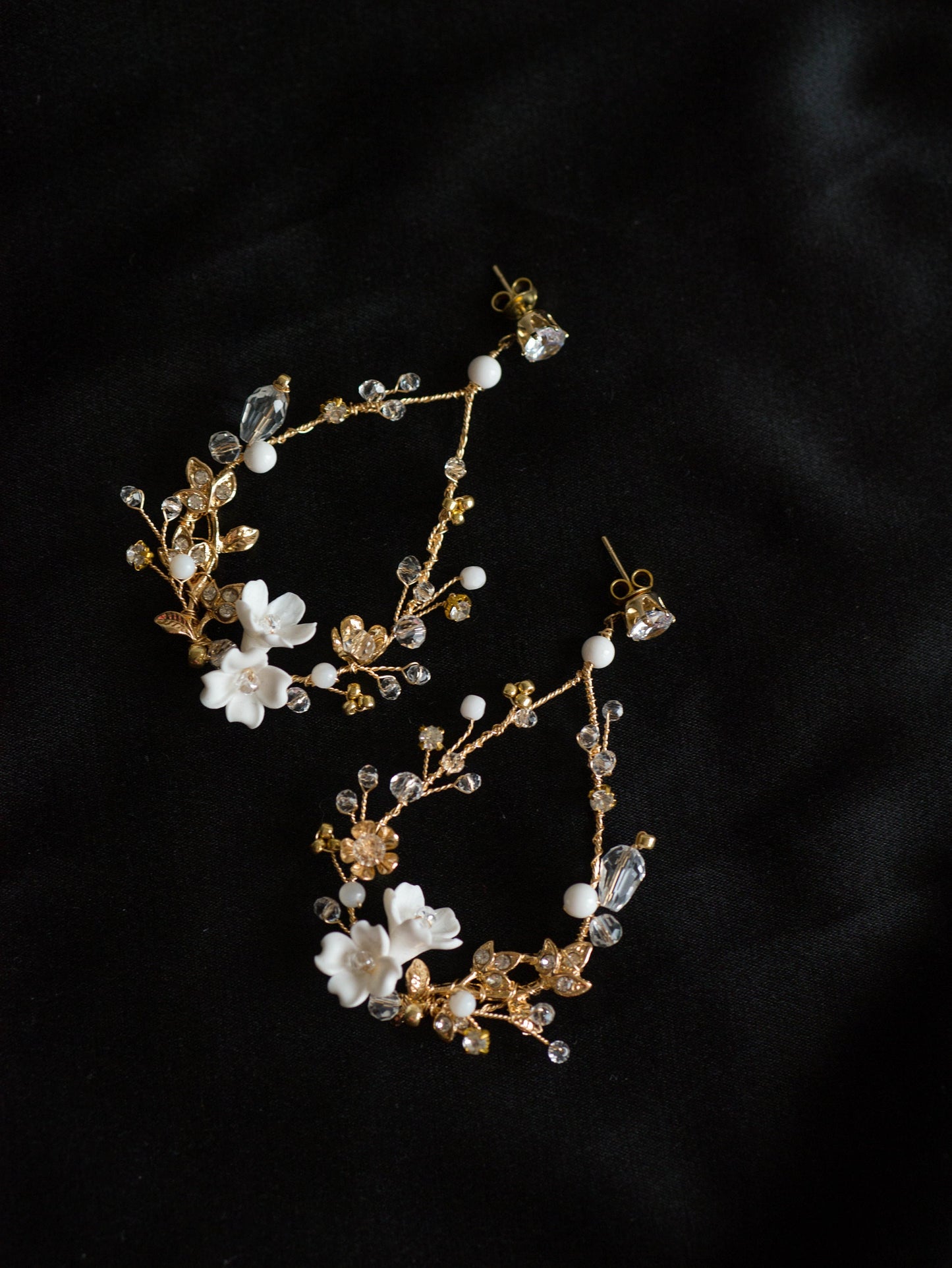 Boho Braut Ohrringe, Blumen Große Ohrringe, Boho Braut Accessoires, Boho Braut Schmuck, Florale Ohrringe, Hochzeit Ohrringe Blumen