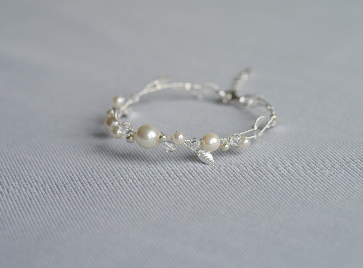 Ann - Hochzeitsschmuck aus Perlen, Ohrringen und Armband