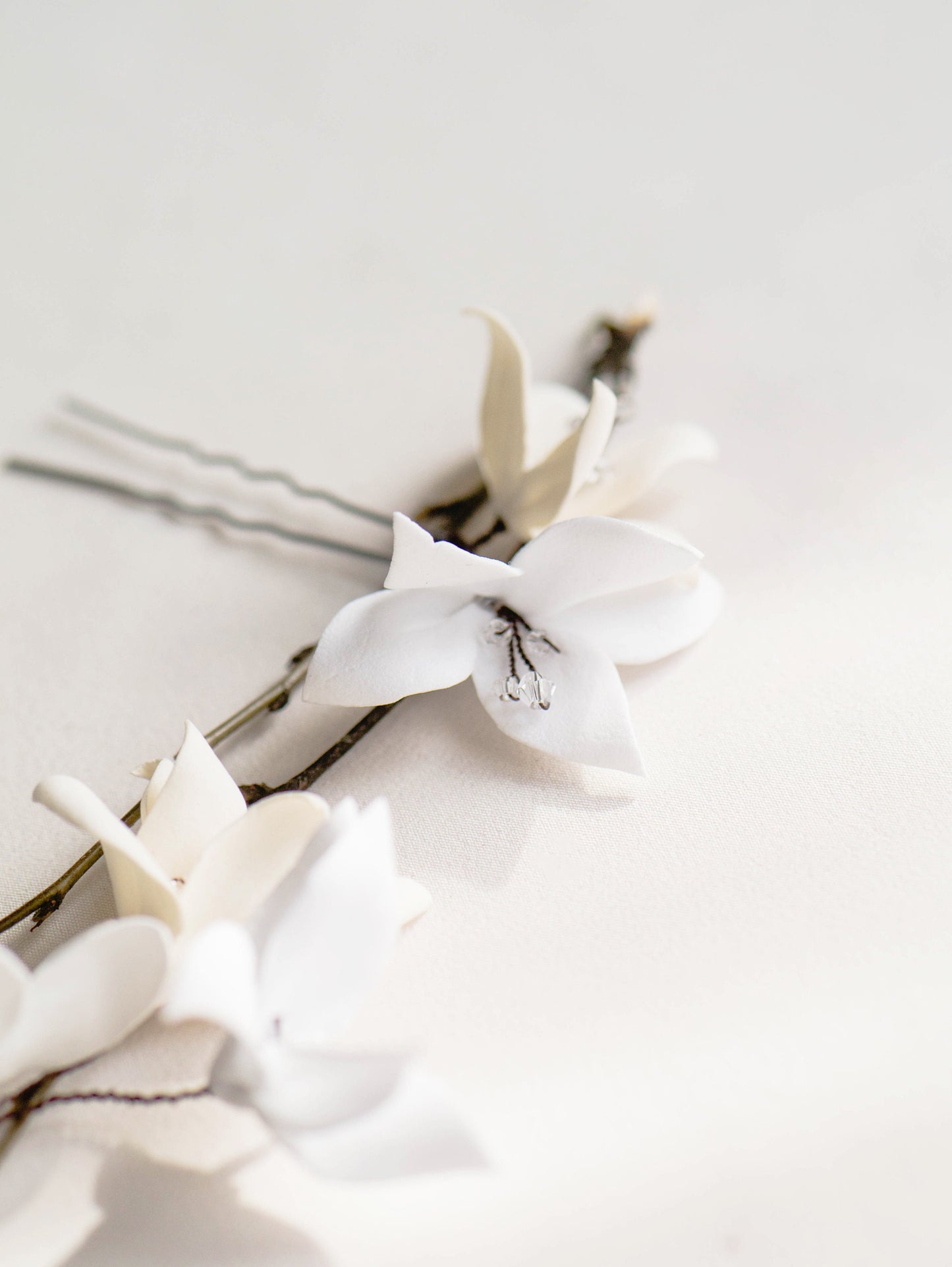 Florence – 2 Haarnadeln mit Blumenmotiv für die Hochzeit