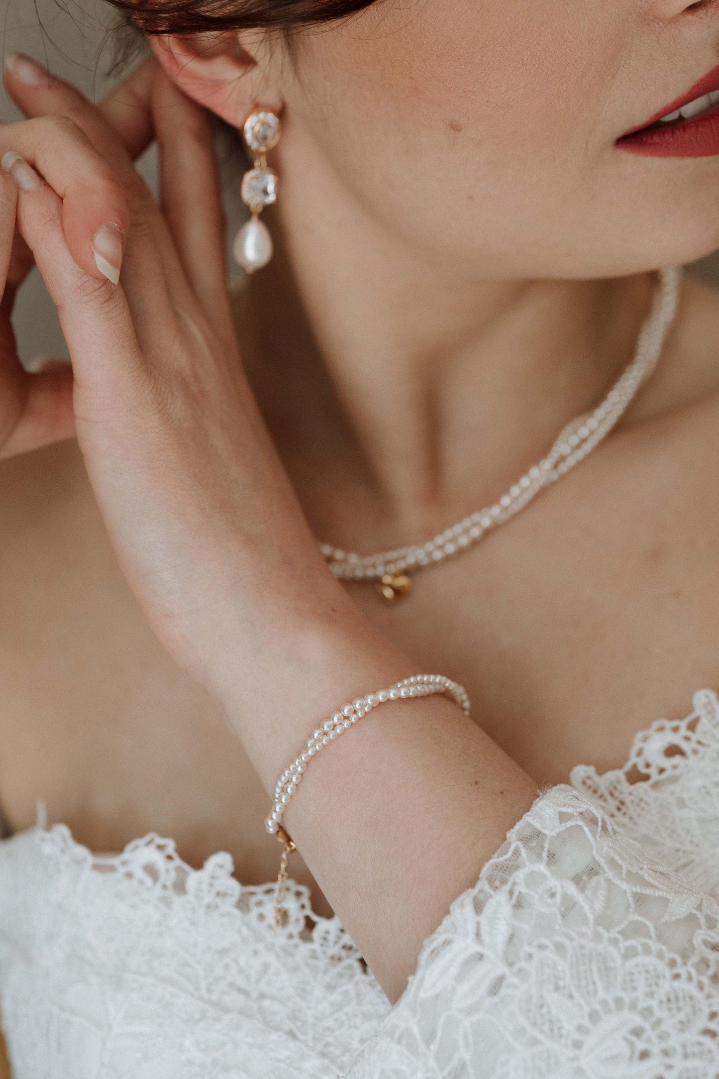 Constanze - pearl wedding bracelet
