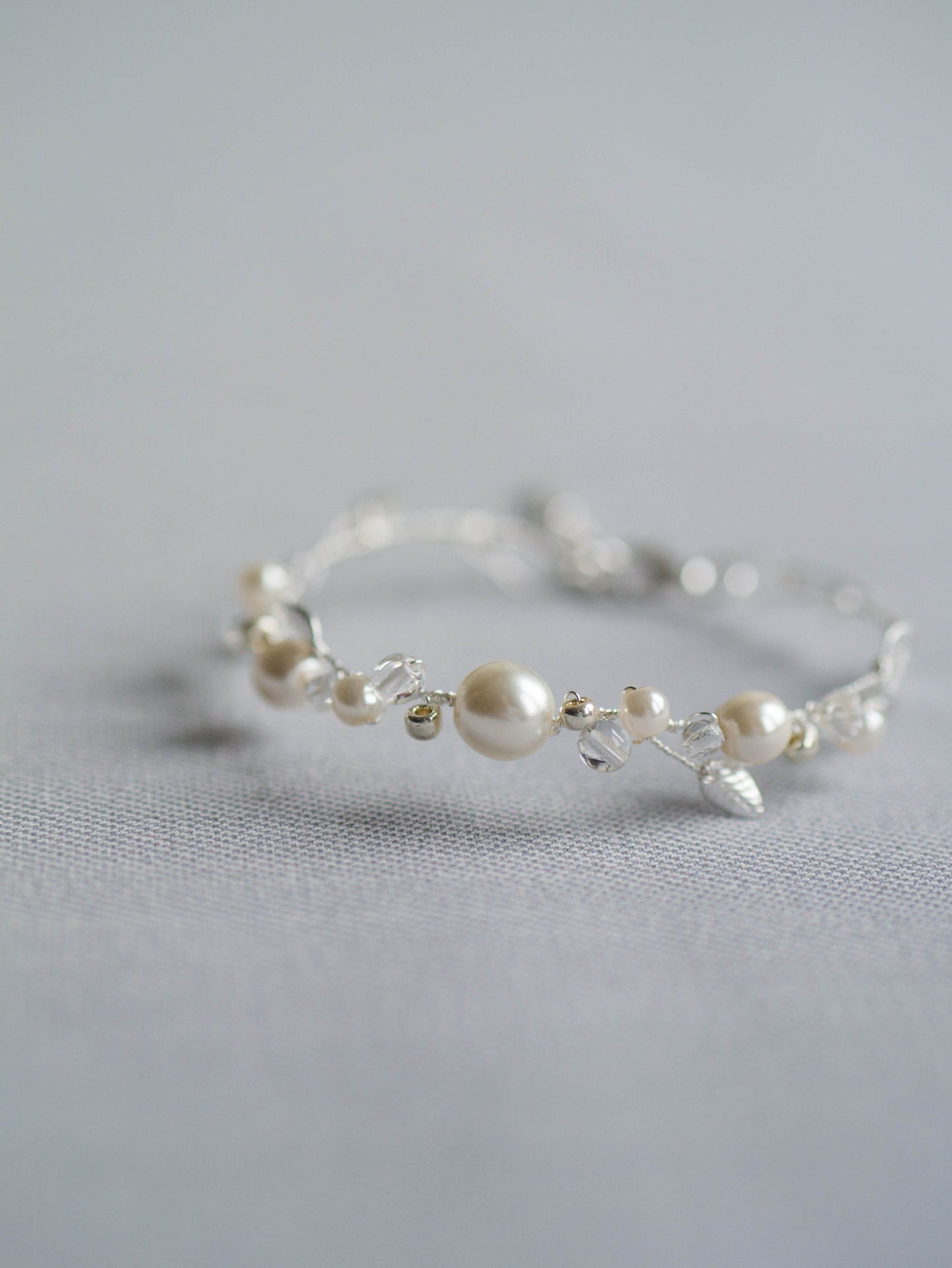 Ann - Hochzeitsschmuck aus Perlen, Ohrringen und Armband