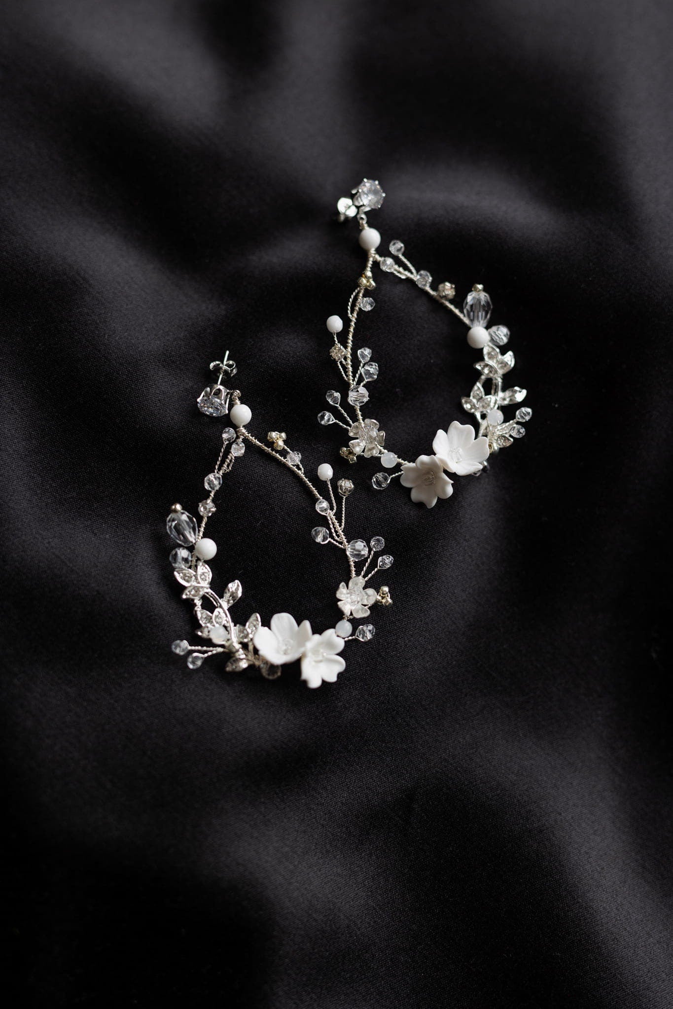 Boho Braut Ohrringe, Blumen Große Ohrringe, Boho Braut Accessoires, Boho Braut Schmuck, Florale Ohrringe, Hochzeit Ohrringe Blumen