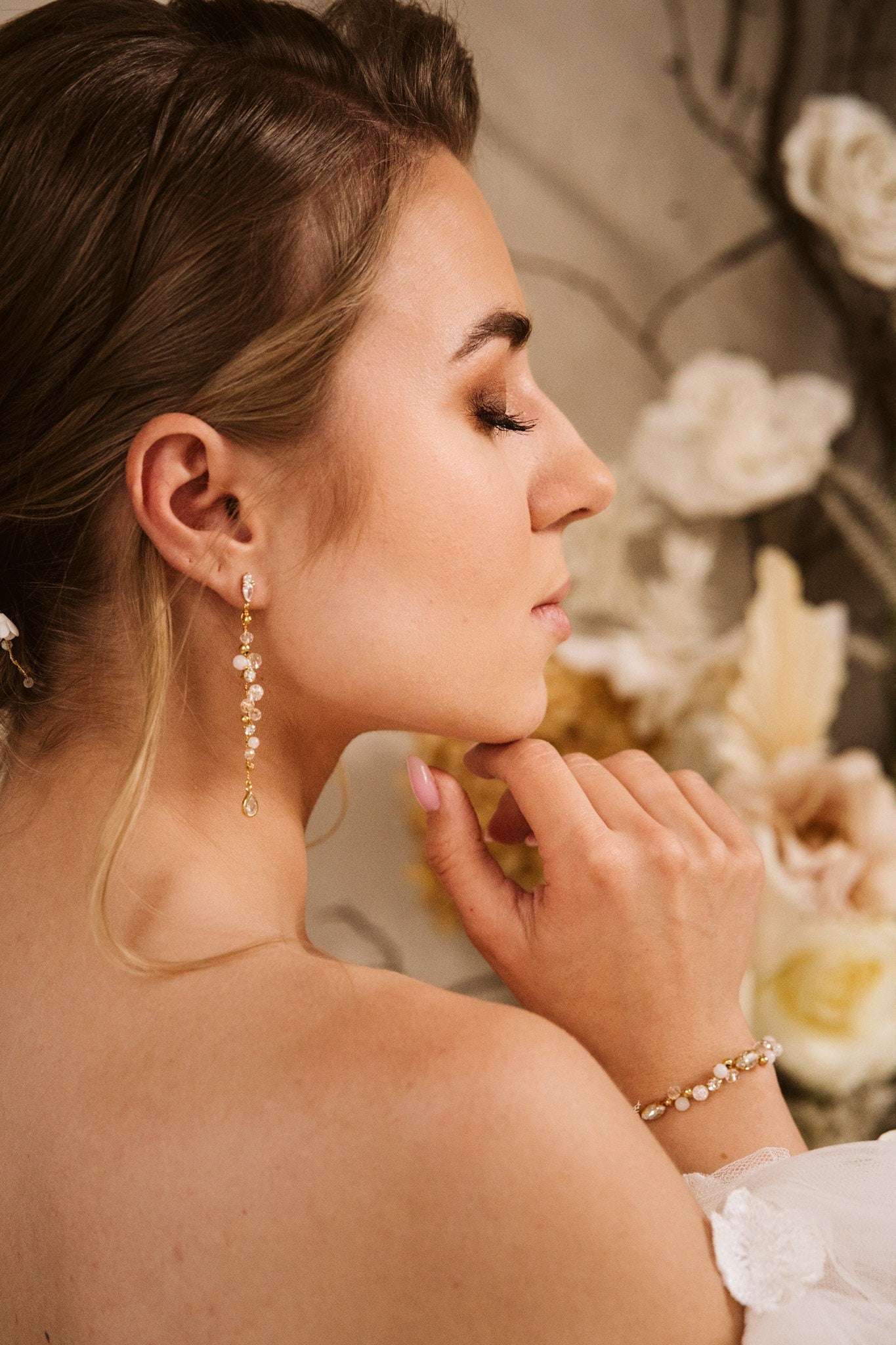 Lilou – Schlichte Hochzeitsohrringe