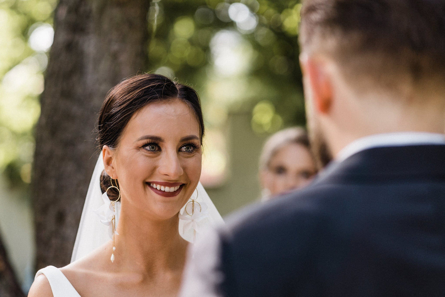 Helen Pearl - Blumen Hochzeitsohrringe