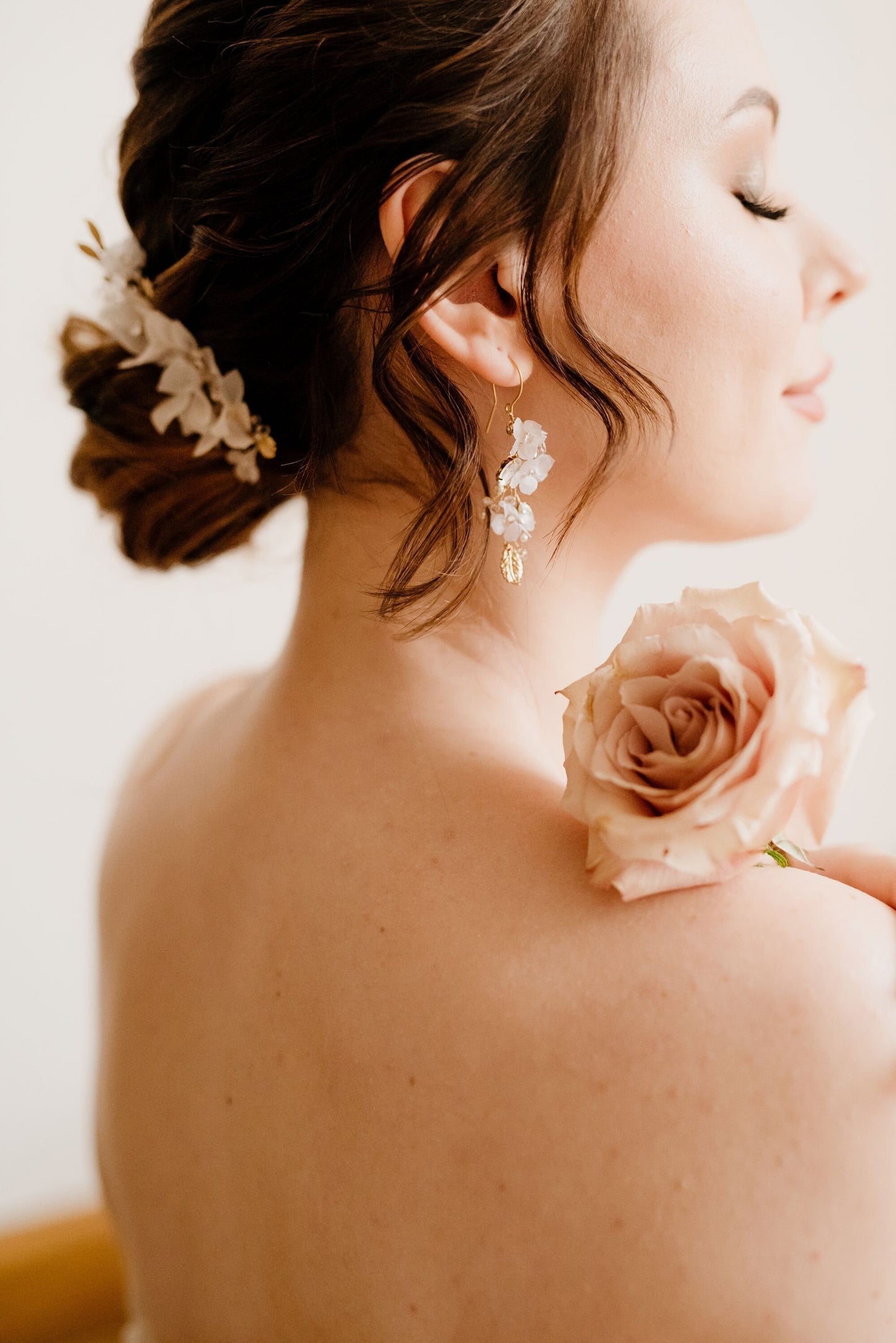 Sofia - Blumen Braut Ohrringe
