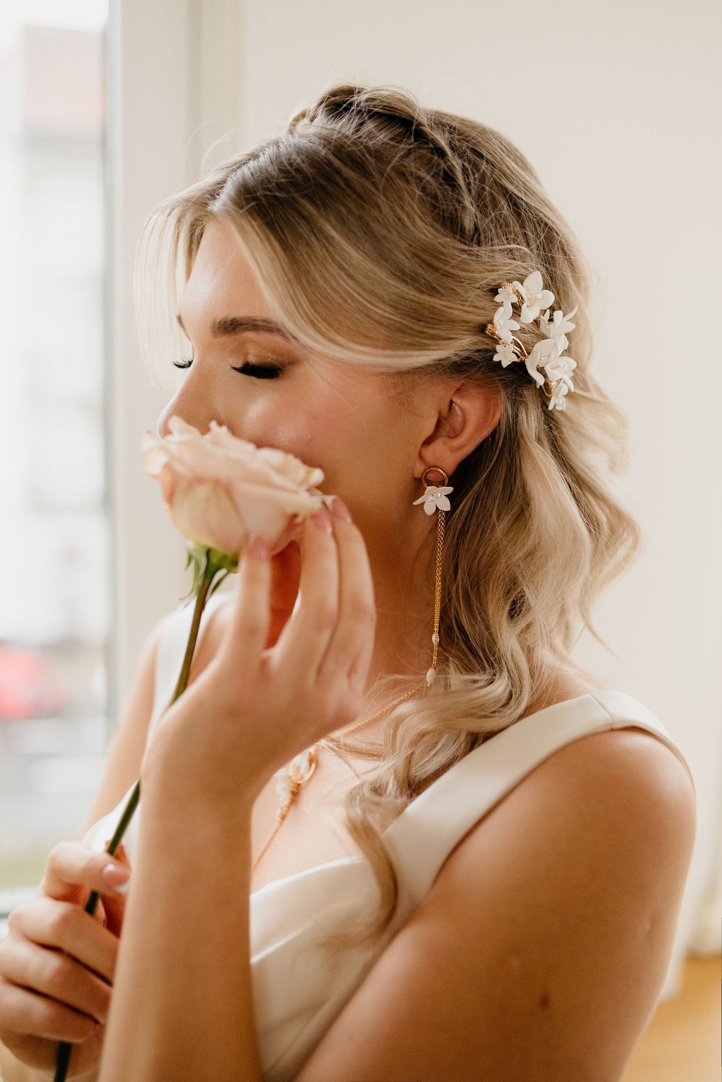 Helia - Blumen Hochzeit Haarspangen