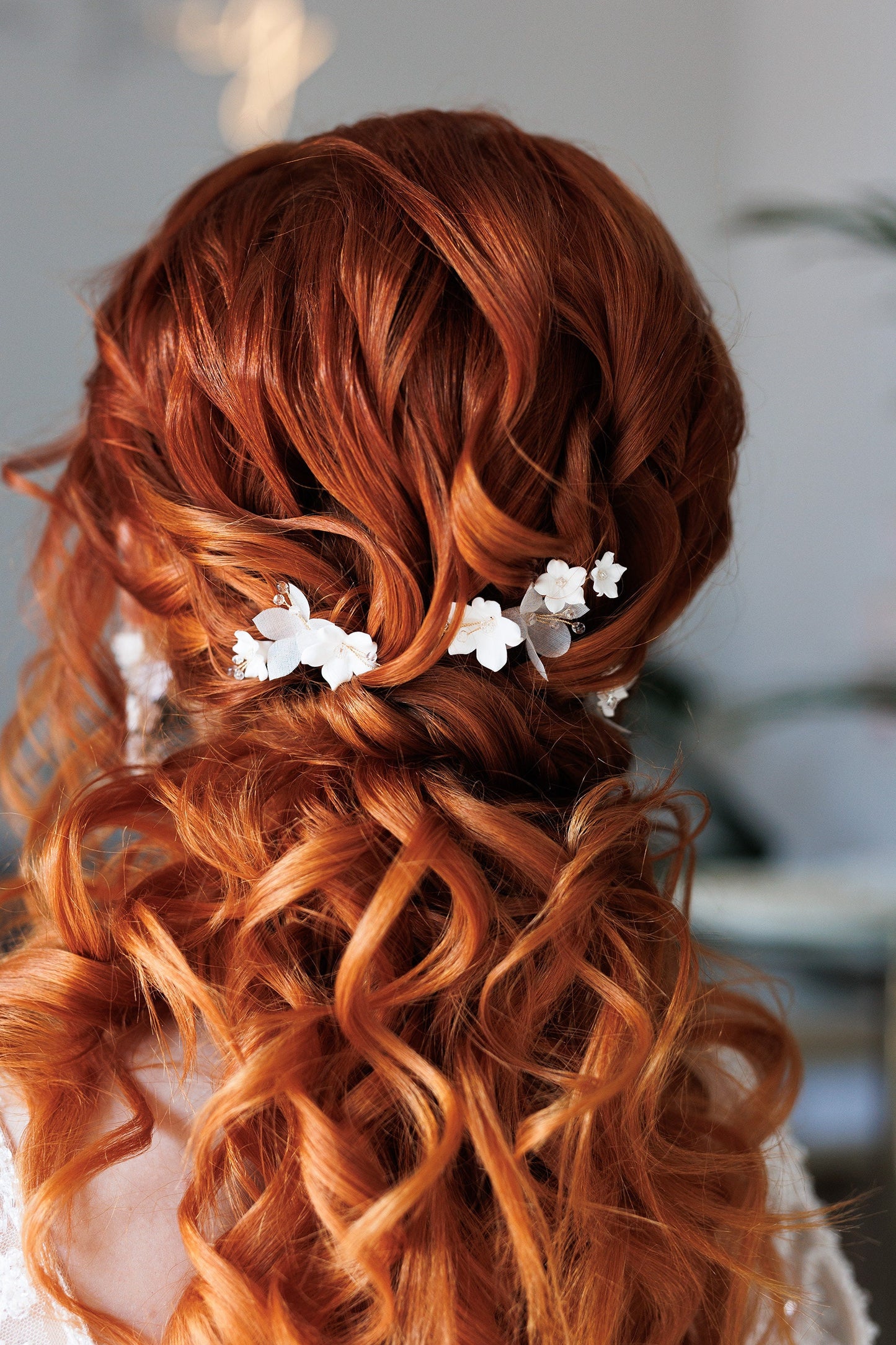 Mistianaa - Weiße Blumen Haarnadeln für die Hochzeit