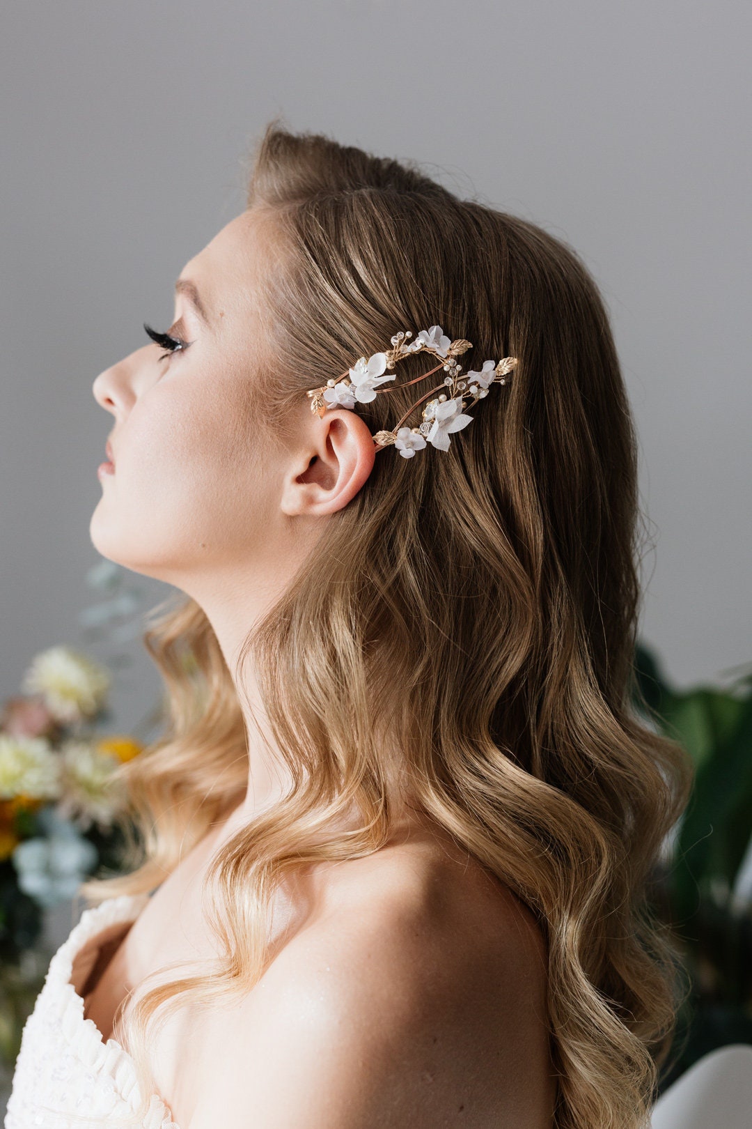 Sofia – 2 romantische Haarspangen für die Hochzeit