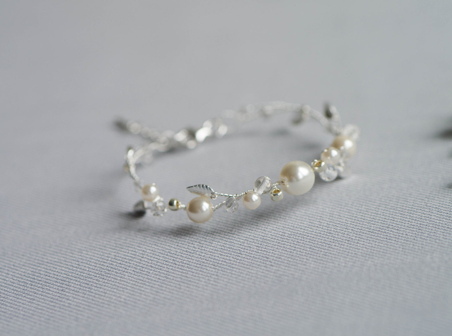 Ann - Hochzeitsschmuck aus Perlen, Ohrringen und Armband