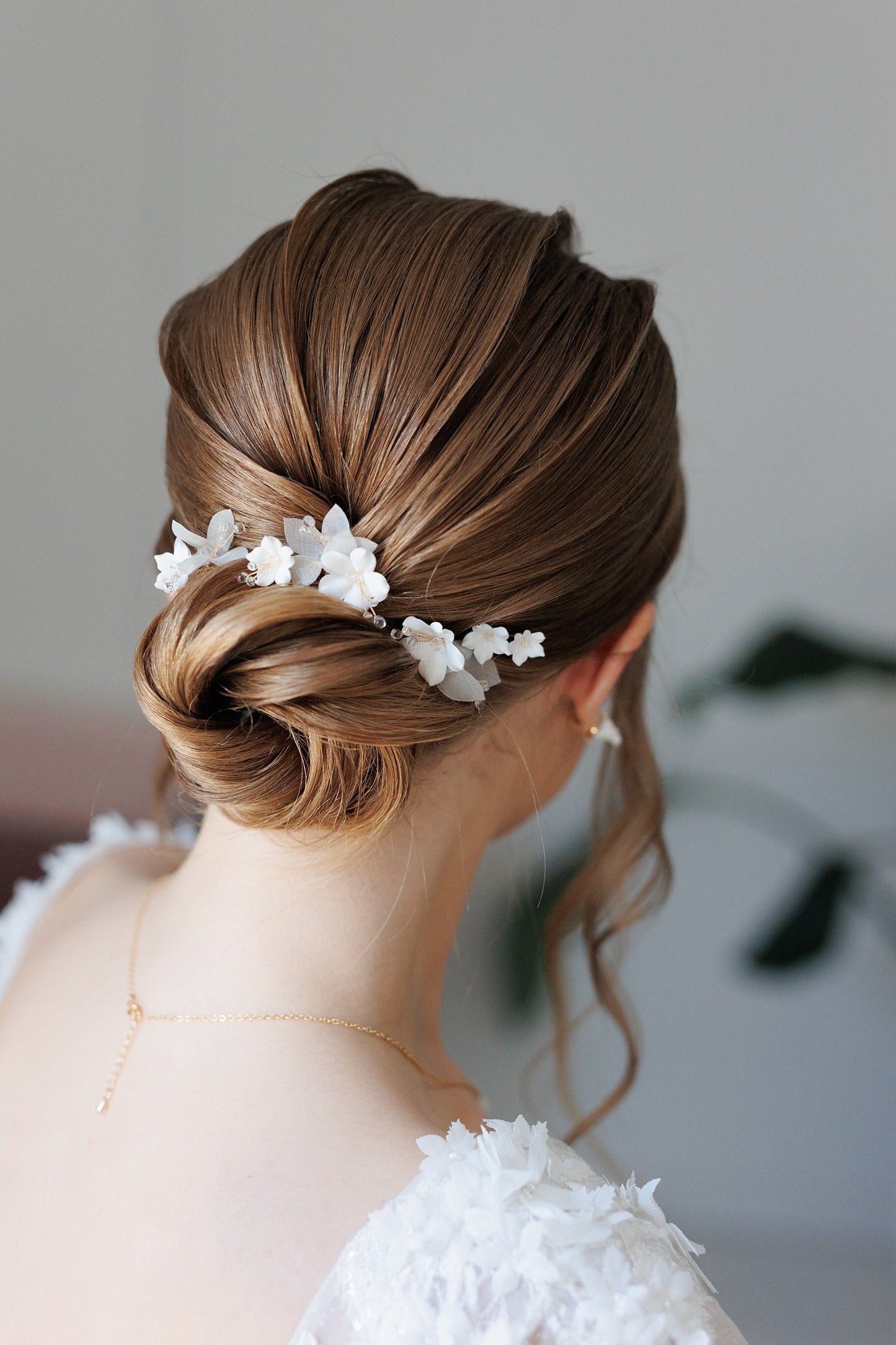 Mistianaa - Weiße Blumen Haarnadeln für die Hochzeit