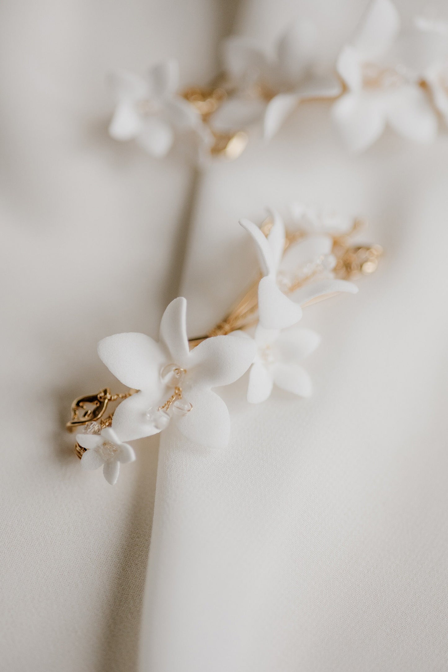 Helia - Blumen Hochzeit Haarspangen