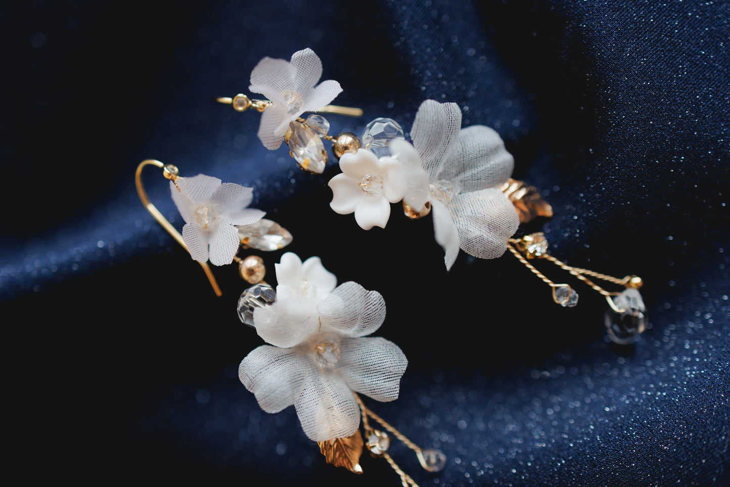 Adoria – Brautohrringe mit Seidenblumen