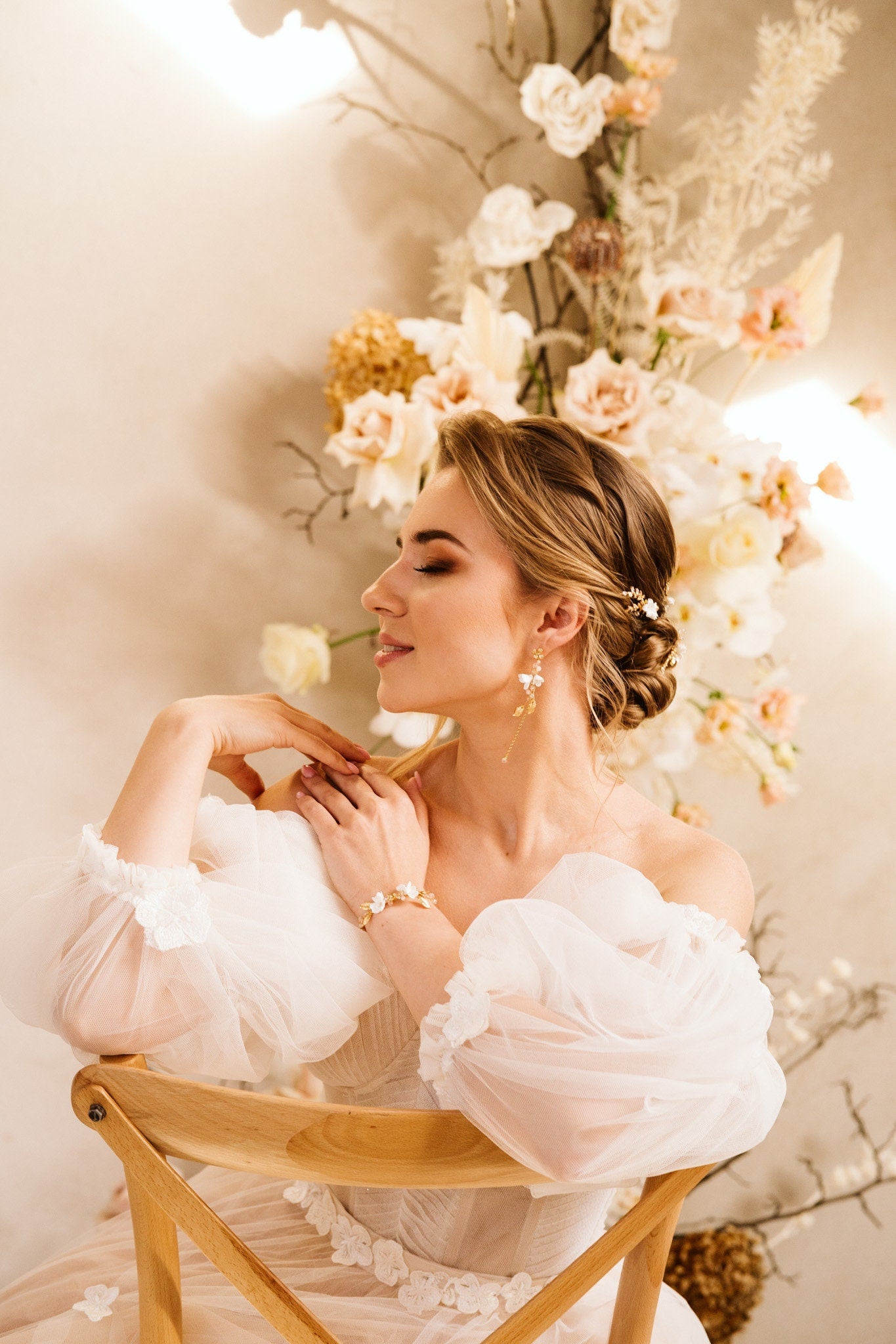 Lamari – Goldene Haarnadeln für die Hochzeit im Boho-Stil