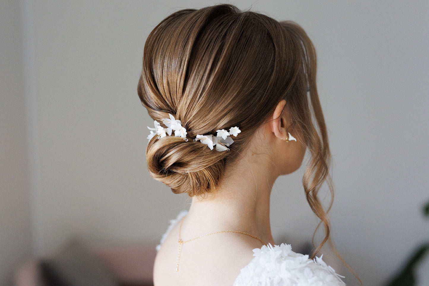 Mistianaa - Weiße Blumen Haarnadeln für die Hochzeit