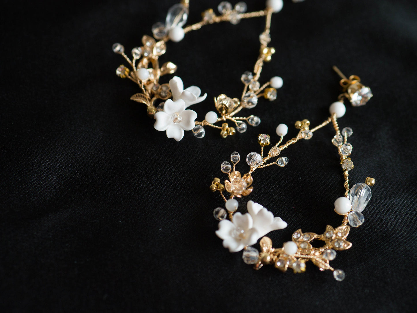 Boho Braut Ohrringe, Blumen Große Ohrringe, Boho Braut Accessoires, Boho Braut Schmuck, Florale Ohrringe, Hochzeit Ohrringe Blumen
