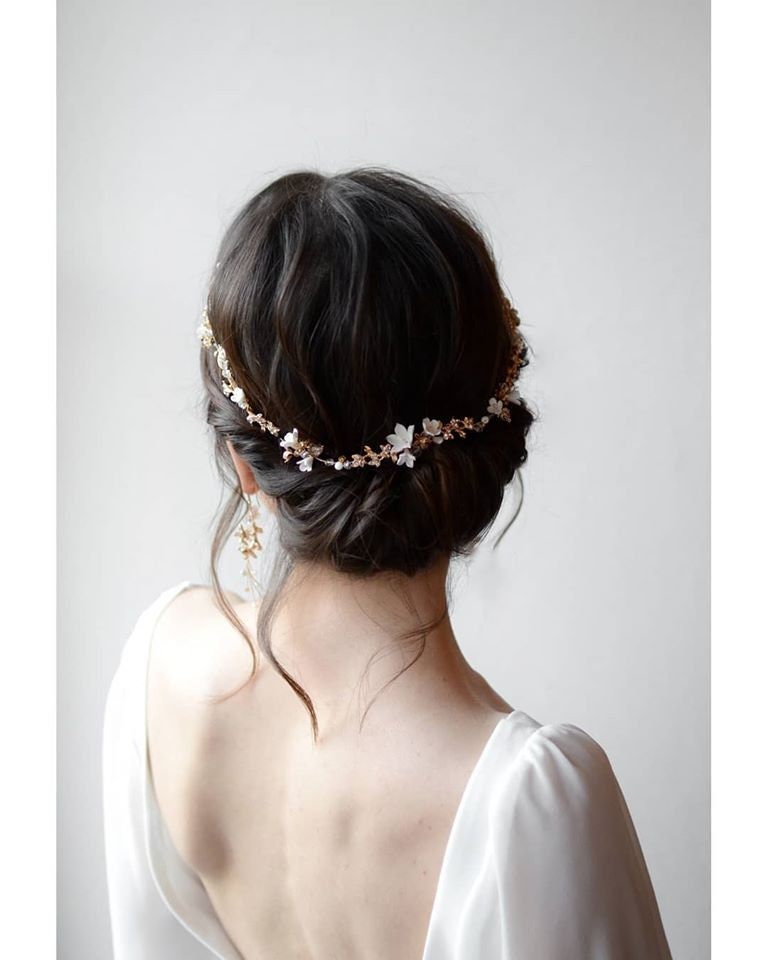 Salice - Hochzeitstiara mit goldenen Zweigen