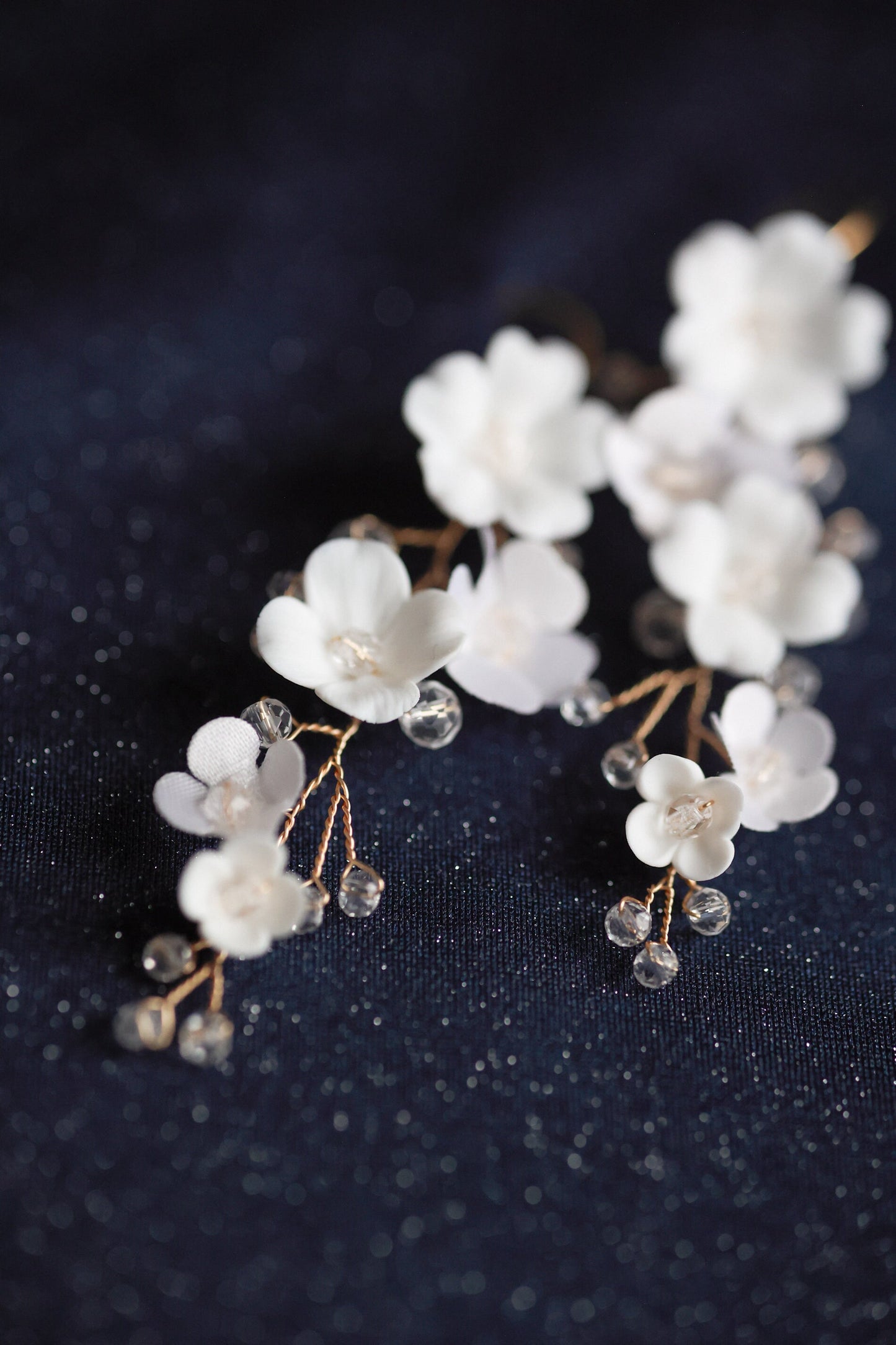 Madlen - Romantische Hochzeitsohrringe mit Blumen