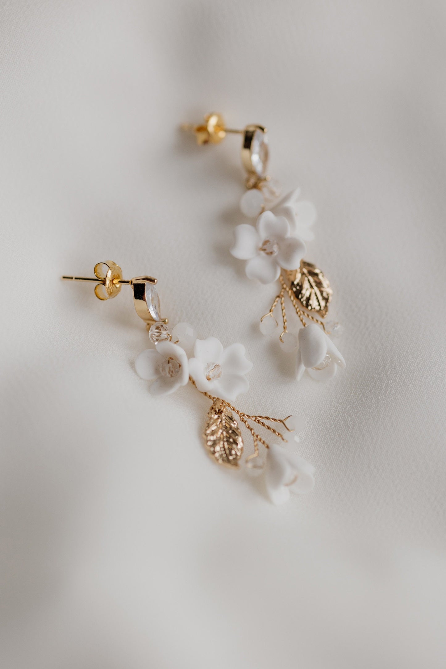 Clodin – Statement-Hochzeitsohrringe mit Blumen