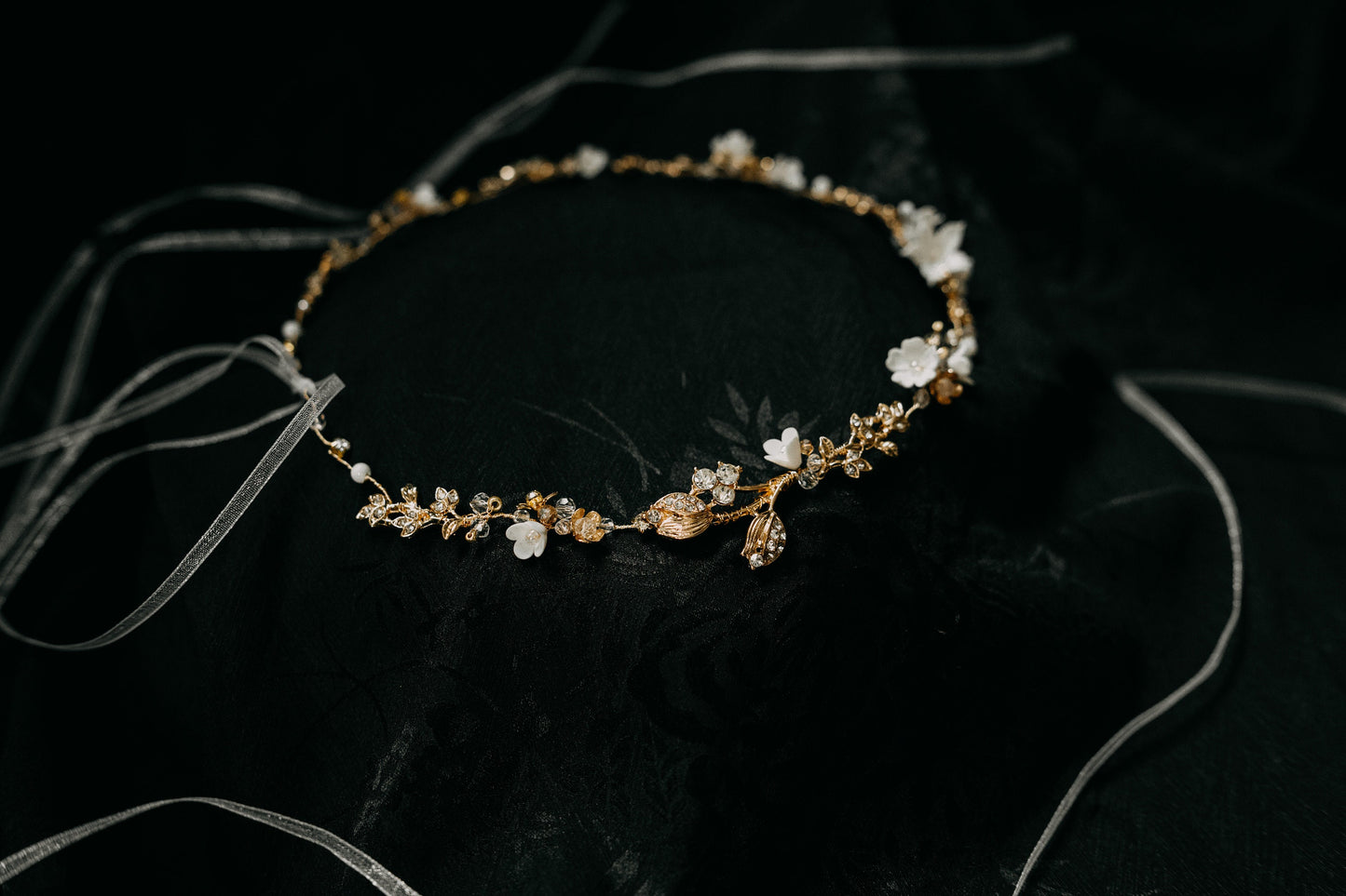 Salice - Hochzeitstiara mit goldenen Zweigen