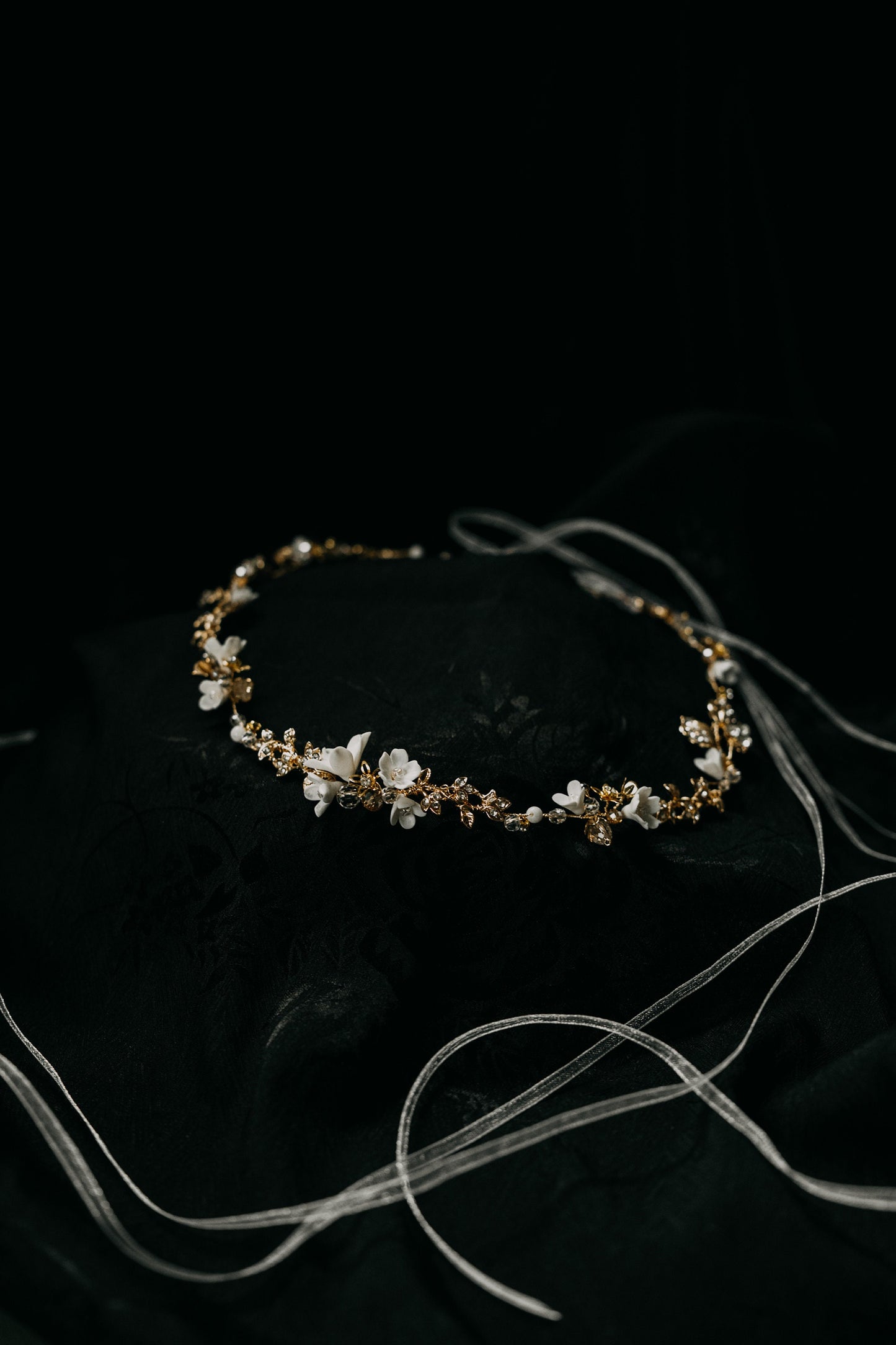 Salice - Hochzeitstiara mit goldenen Zweigen