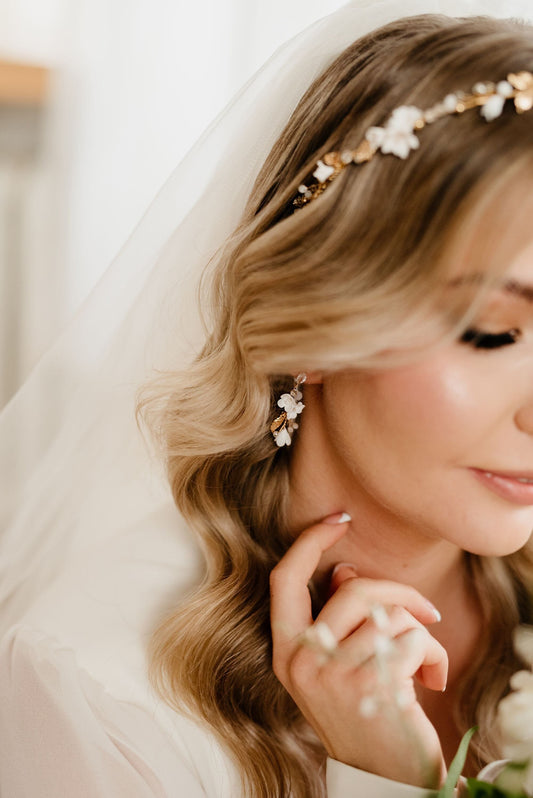 Clodin – Statement-Hochzeitsohrringe mit Blumen