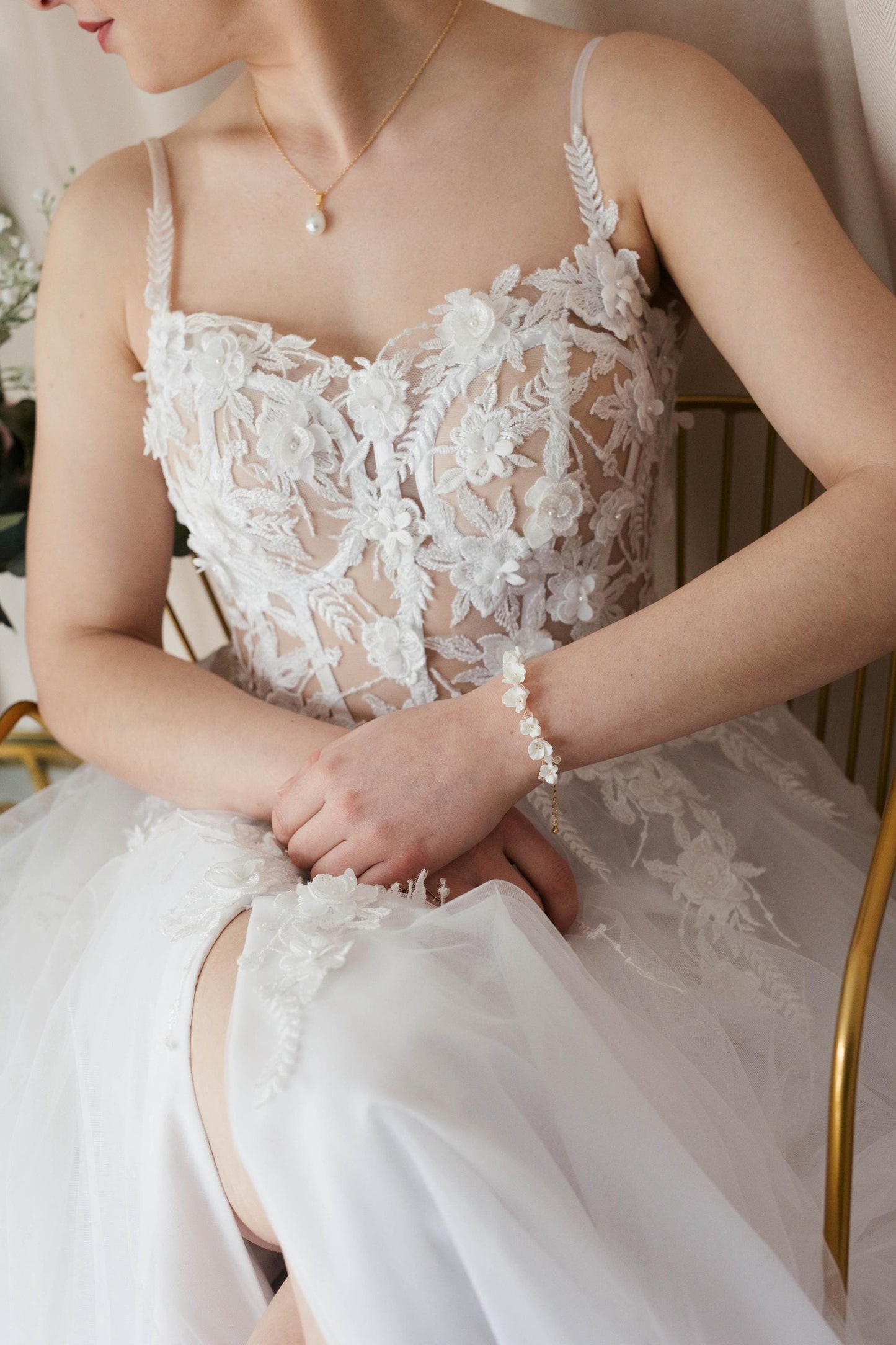 Elena - Blumen Hochzeitsarmband