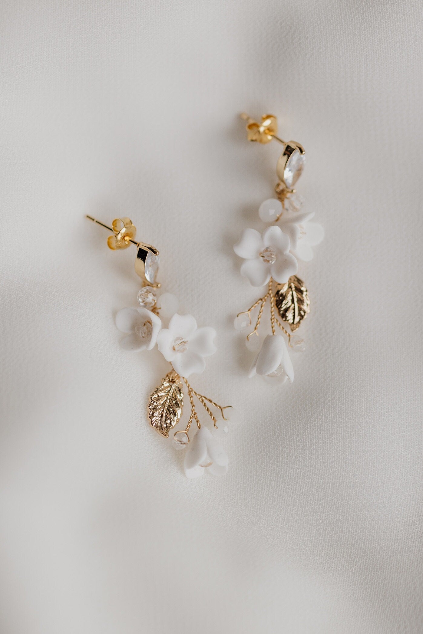 Clodin – Statement-Hochzeitsohrringe mit Blumen