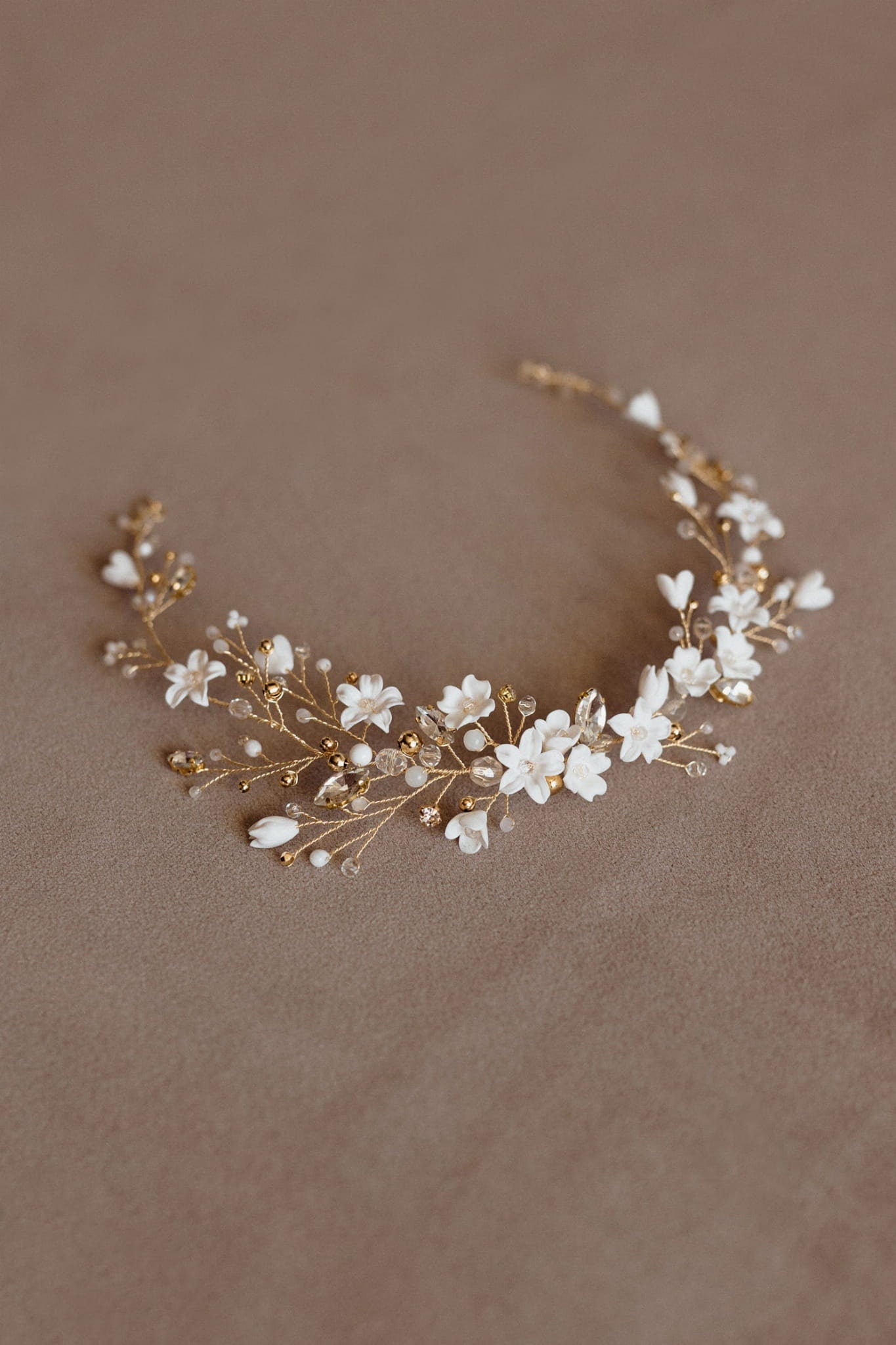 Florentyna - Blumen Hochzeit Haarranke