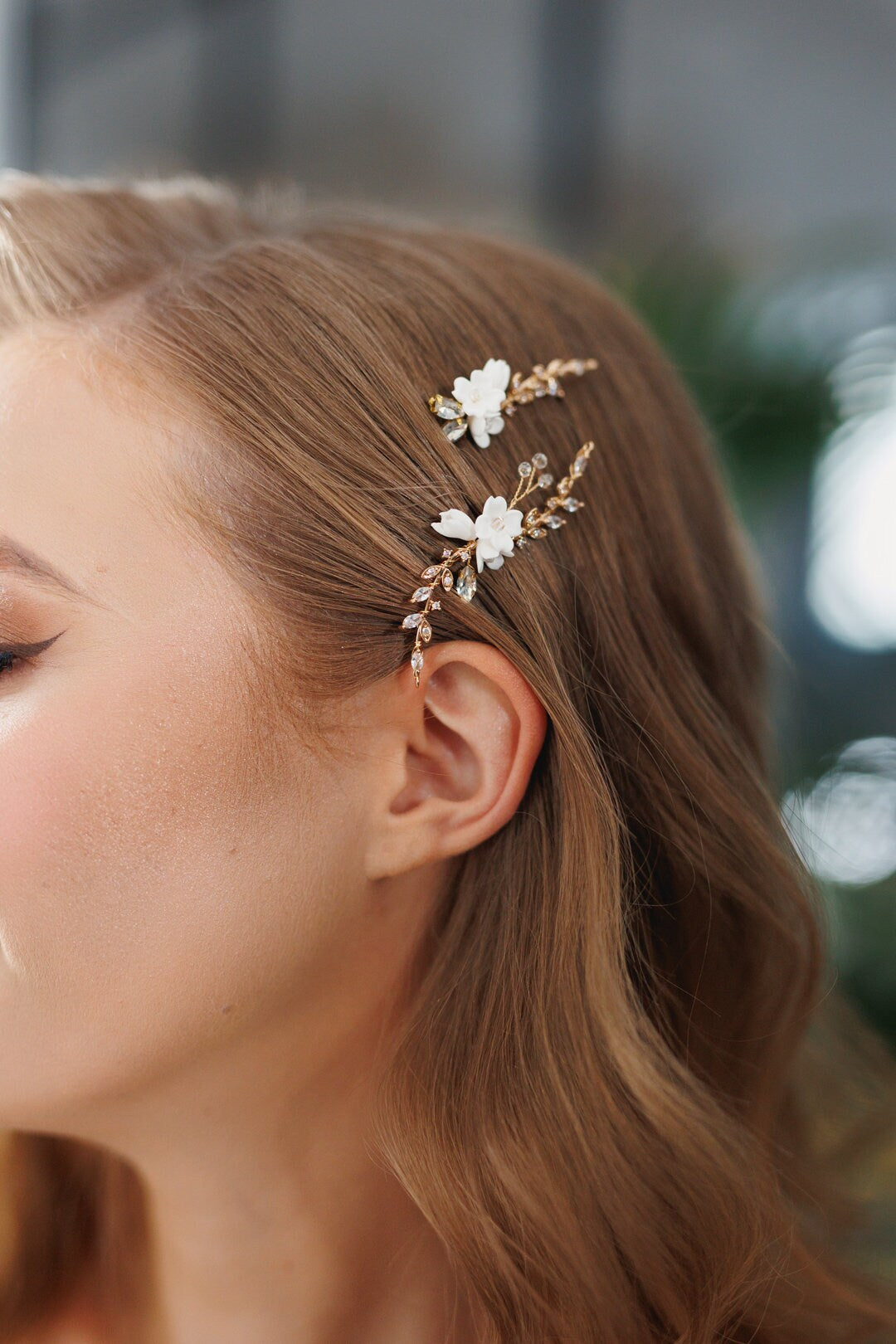 Lamari – Goldene Haarnadeln für die Hochzeit im Boho-Stil