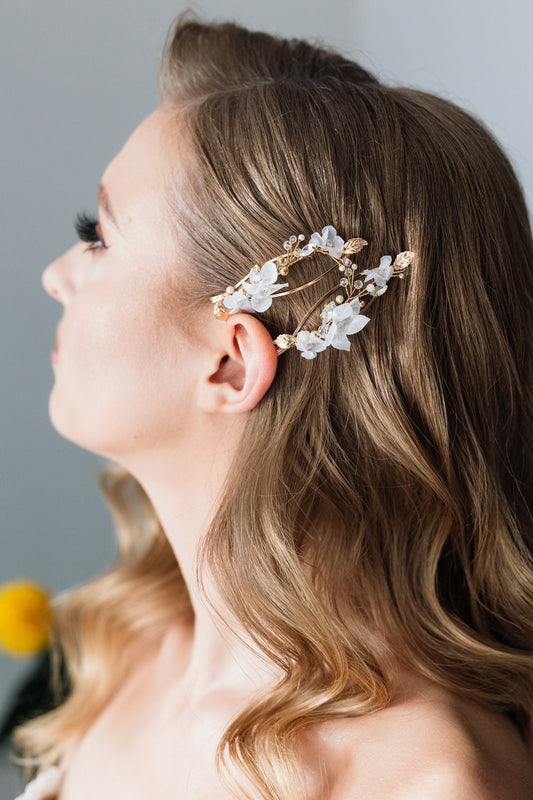 Sofia – 2 romantische Haarspangen für die Hochzeit