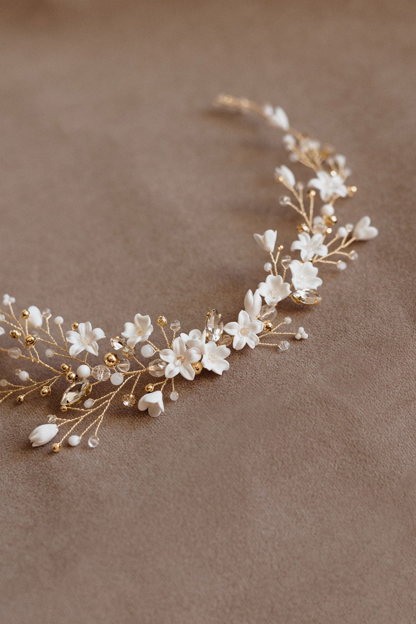 Florentyna - Blumen Hochzeit Haarranke