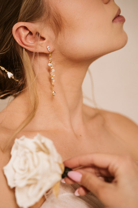 Lilou – Schlichte Hochzeitsohrringe