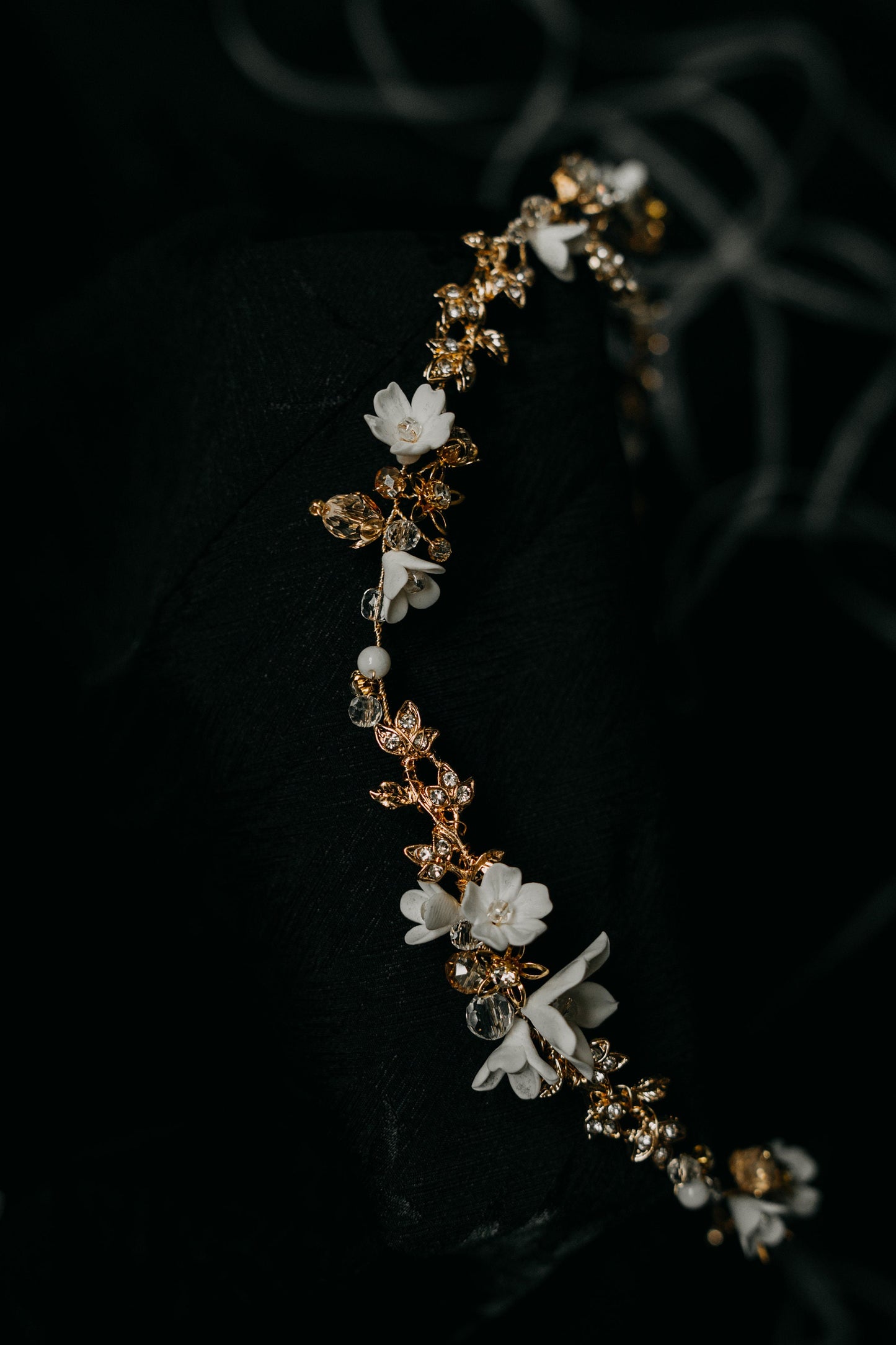 Salice - Hochzeitstiara mit goldenen Zweigen
