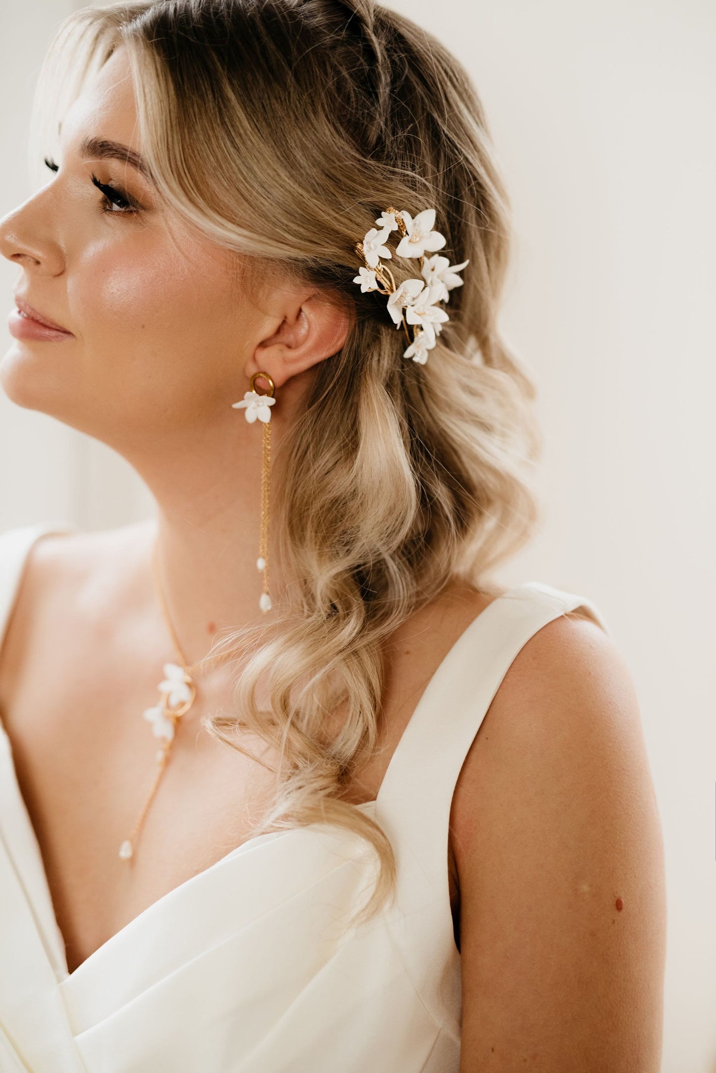 Helia - Blumen Hochzeit Haarspangen