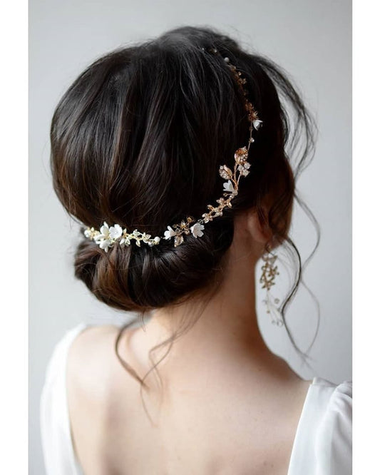 Salice - Hochzeitstiara mit goldenen Zweigen