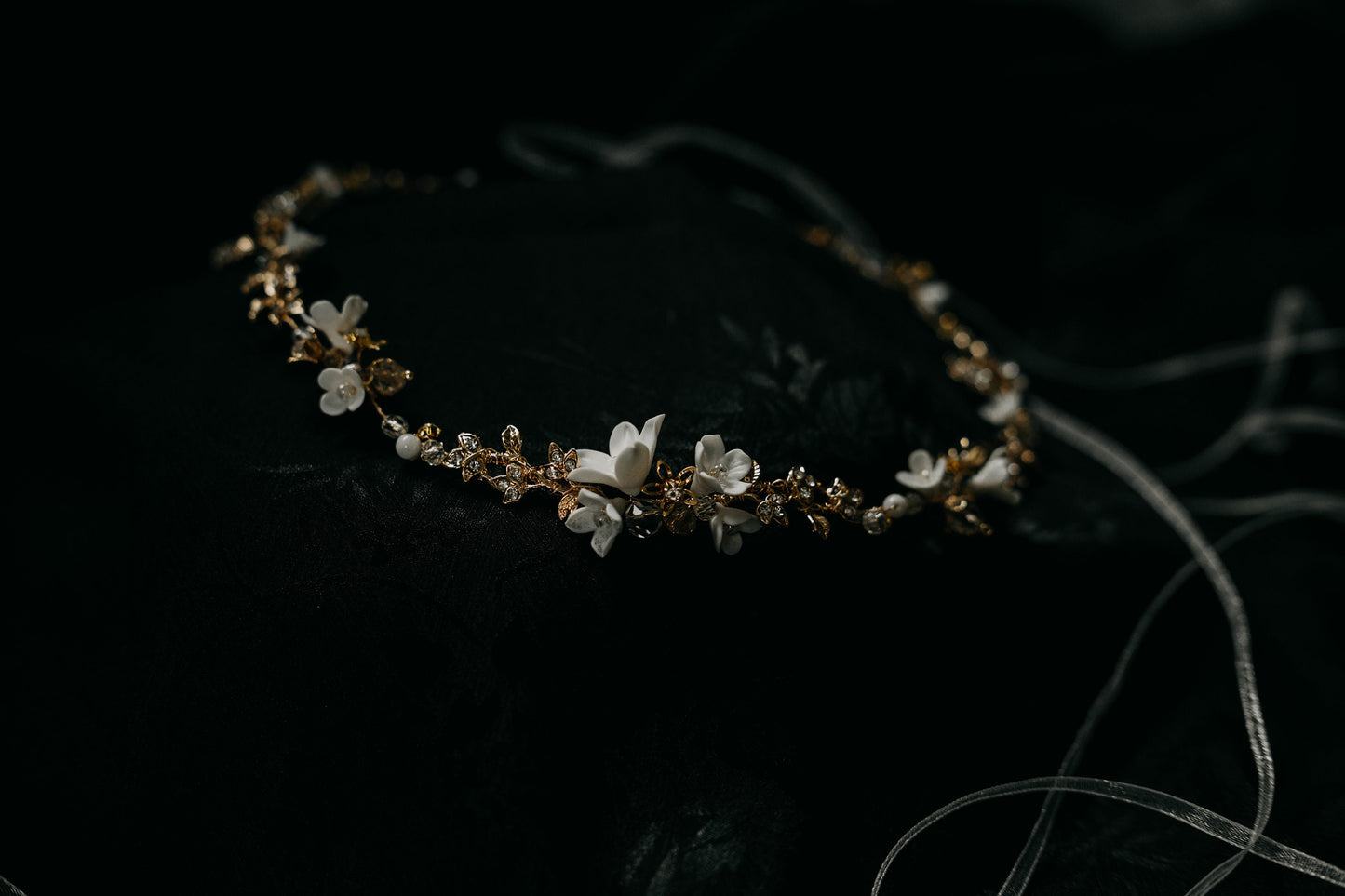 Salice - Hochzeitstiara mit goldenen Zweigen