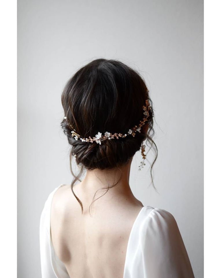 Salice - Hochzeitstiara mit goldenen Zweigen