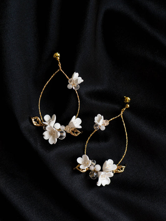 Sinn - Blumen Braut Ohrringe