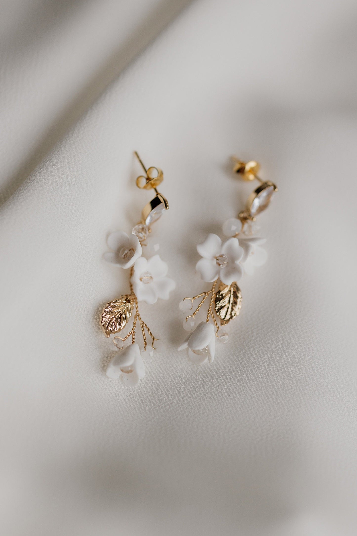 Clodin – Statement-Hochzeitsohrringe mit Blumen