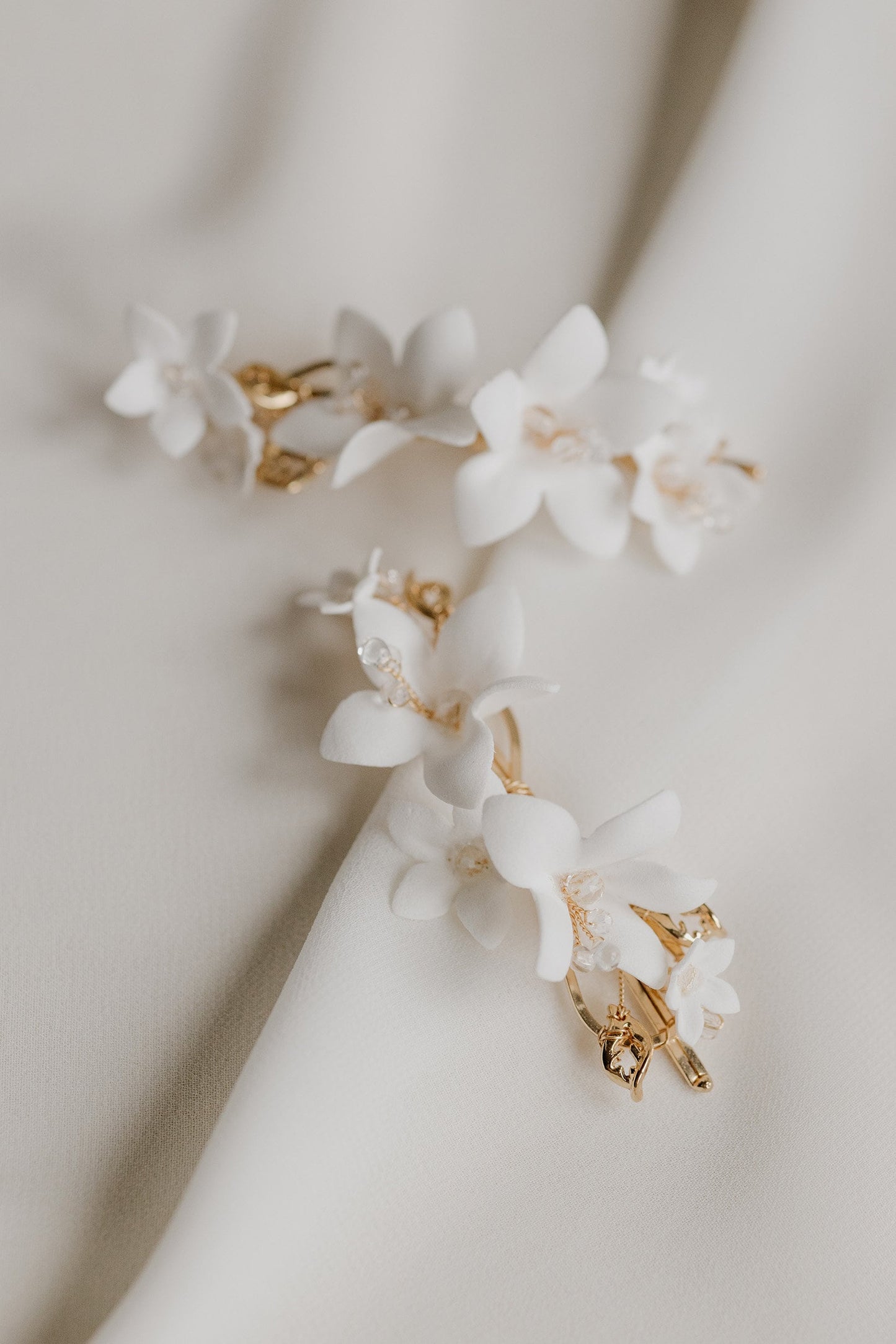Helia - Blumen Hochzeit Haarspangen