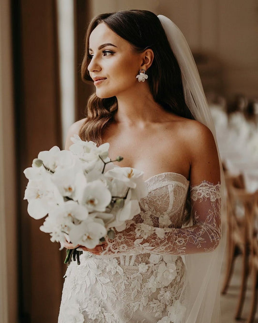 Stelka - Kleine Hochzeitsohrringe