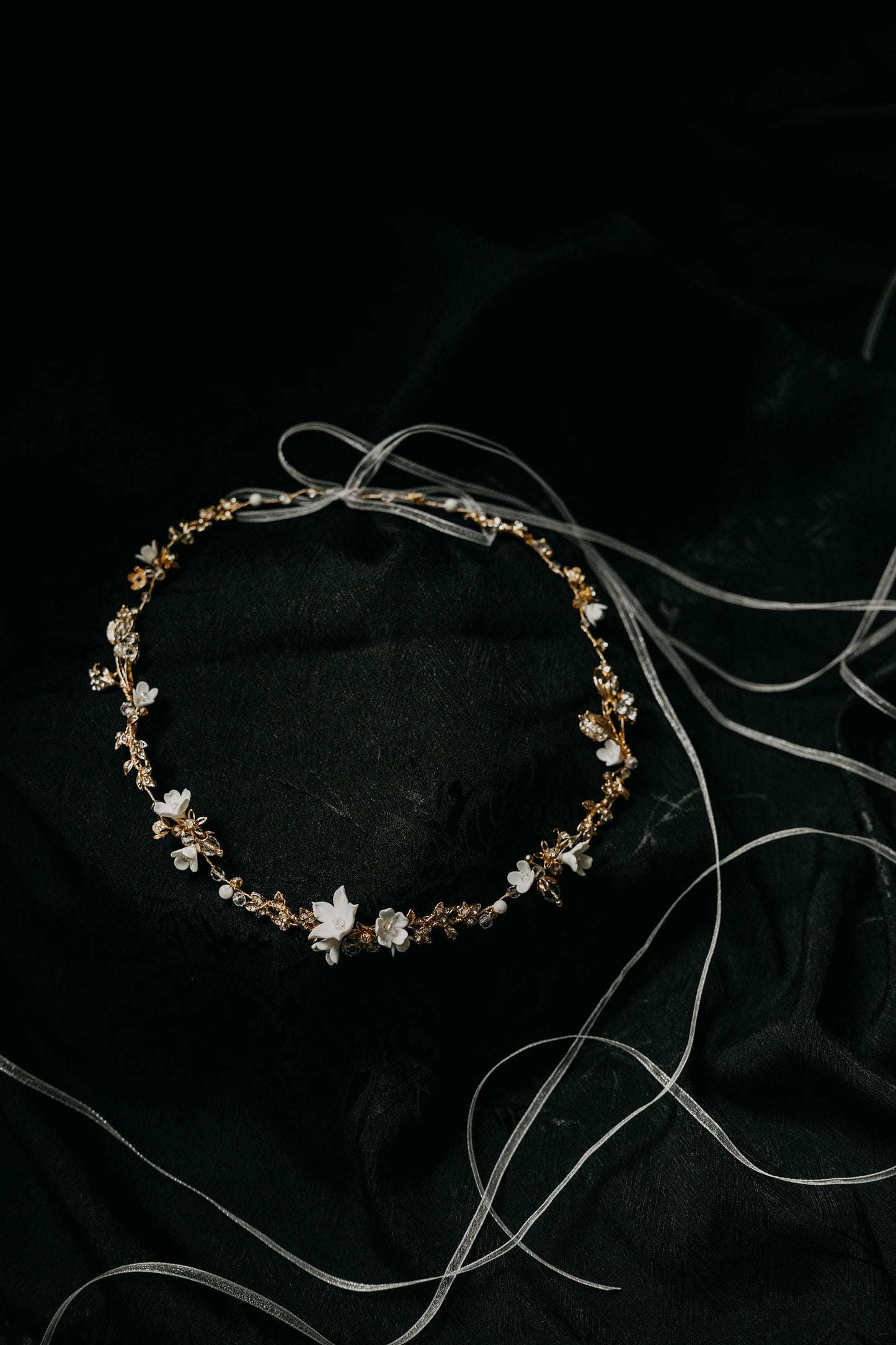 Salice - Hochzeitstiara mit goldenen Zweigen