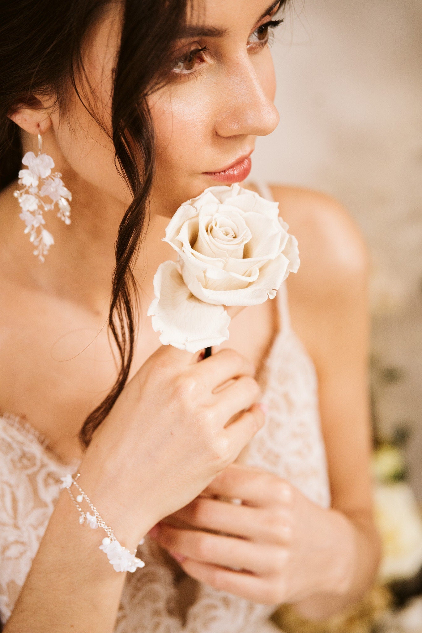 Caprila - Blumenkette Hochzeitsarmband